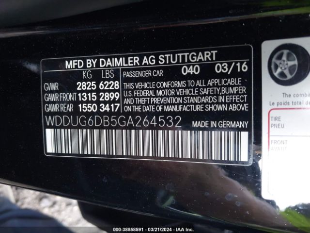 WDDUG6DB5GA264532 Mercedes-Benz S 550 Plug-in Hybrid