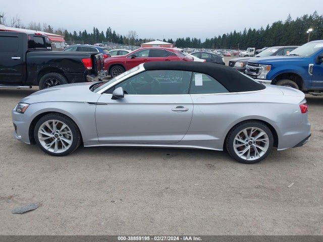 2022 AUDI A5 CABRIOLET PREMIUM 45 TFSI QUATTRO S TRONIC VIN: WAU2AGF57NN007505
