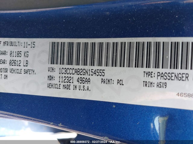 Chrysler 200 Limited 2016 1C3CCCAB2GN154555 Image 9
