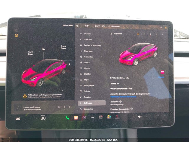 Tesla Model 3 Rear-wheel Drive 2023 5YJ3E1EA1PF564788 Image 17