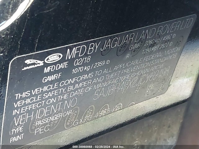 2018 JAGUAR XF SAJBR4FX2JCY69498 Photo 8