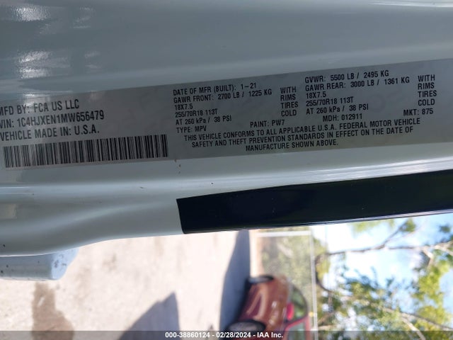 1C4HJXEN1MW656479 Jeep Wrangler Unlimited Sahara 4x4