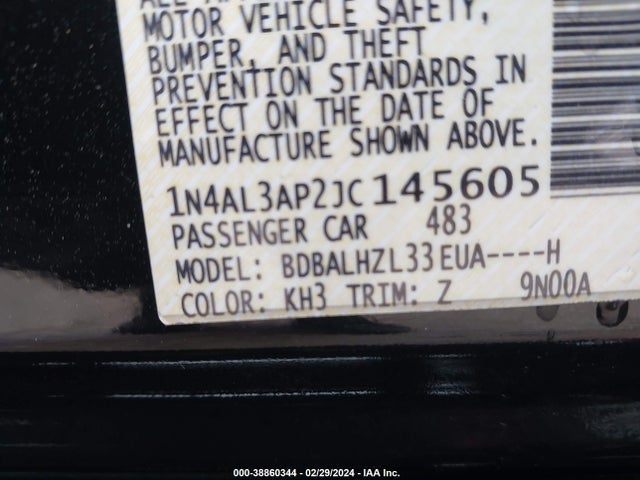 Nissan Altima 2.5 Sr 2018 1N4AL3AP2JC145605 Image 9