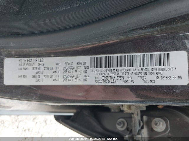 RAM 1500 Lone Star  4x2 5'7 Box 2020 1C6RREFT8LN197574 Image 9