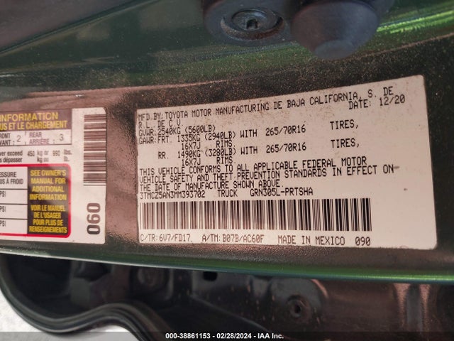Toyota 2gr-fks 2021 3TMCZ5AN3MM393702 Image 21