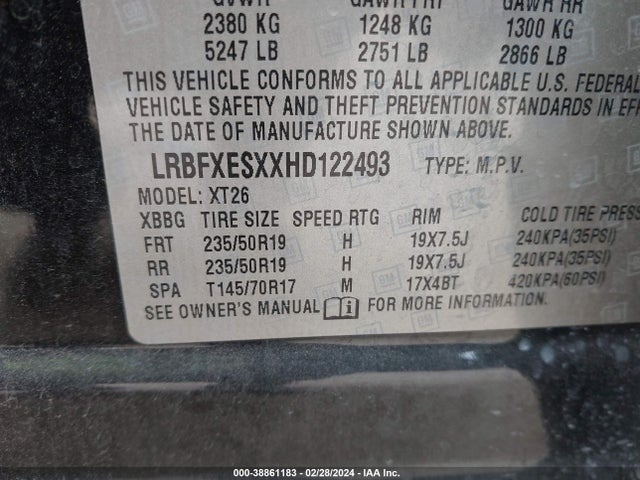 Buick Envision Premium I 2017 LRBFXESXXHD122493 Image 9