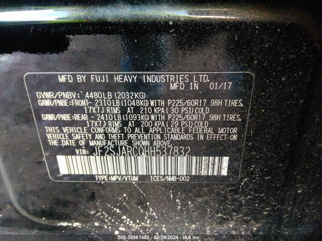 Subaru Forester 2.5i Limited 2017 JF2SJARC0HH537832 Image 9