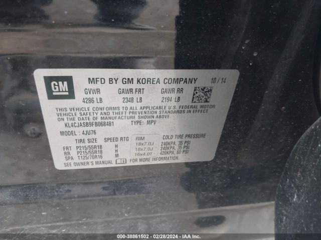 KL4CJASB9FB068481 Buick Encore