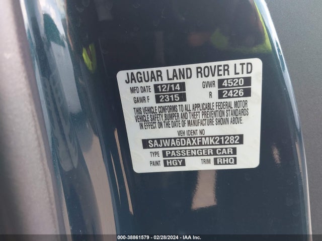 2015 JAGUAR F-TYPE SAJWA6DAXFMK21282 Photo 8