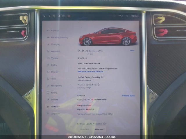 Tesla Model S 60/75 2017 5YJSA1E16HF189568 Image 7