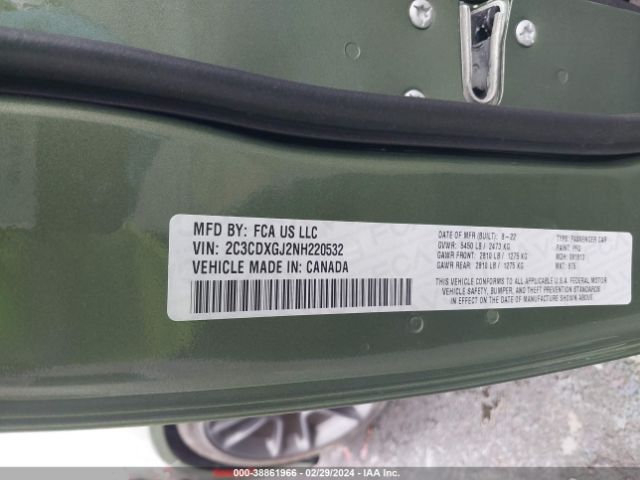 2C3CDXGJ2NH220532 Dodge Charger Scat Pack