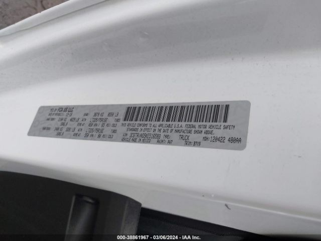 3C6TRVAG5KE516593 RAM Promaster 1500 Low Roof 136 Wb