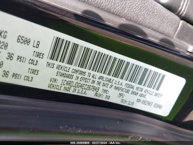 1C4RDJDG4EC267849 Dodge DURANGO LIMITED