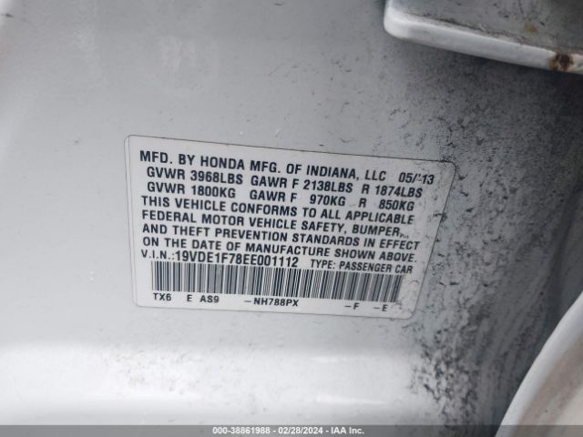 19VDE1F78EE001112 Acura Ilx 2.0l