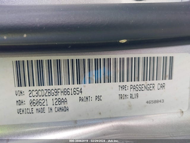Dodge Challenger Sxt Plus 2015 2C3CDZBG9FH861654 Image 9