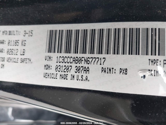 Chrysler 200 Limited 2015 1C3CCCAB0FN677717 Image 9