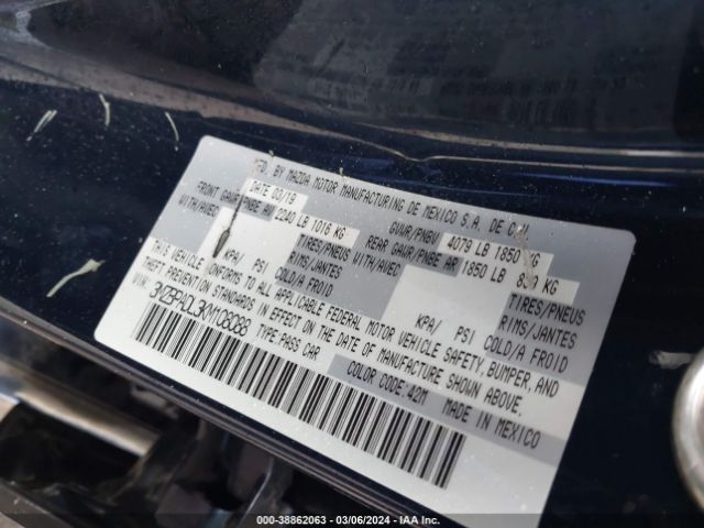 3MZBPADL3KM108088 Mazda Mazda3 Preferred Package