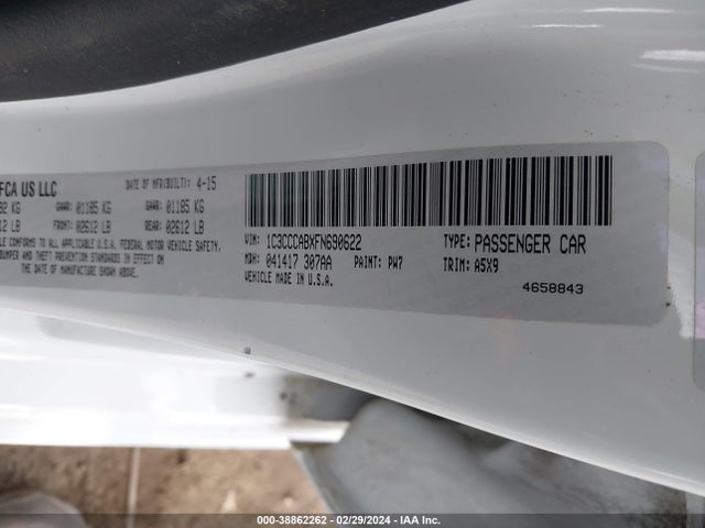 Chrysler 200 Limited 2015 1C3CCCABXFN690622 Image 9