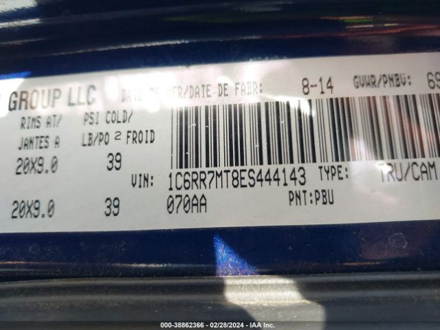 1C6RR7MT8ES444143 RAM 1500 Sport