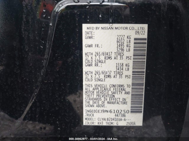 Nissan Frontier Sv 4x2 2023 1N6ED1EJ9PN610250 Image 9