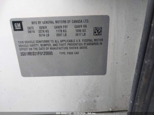 2015 CADILLAC XTS 2G61M5S31F9120890 Photo 8