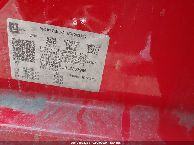 Chevrolet Silverado 1500 2lt 2018 1GCVKREC9JZ257985 Image 9