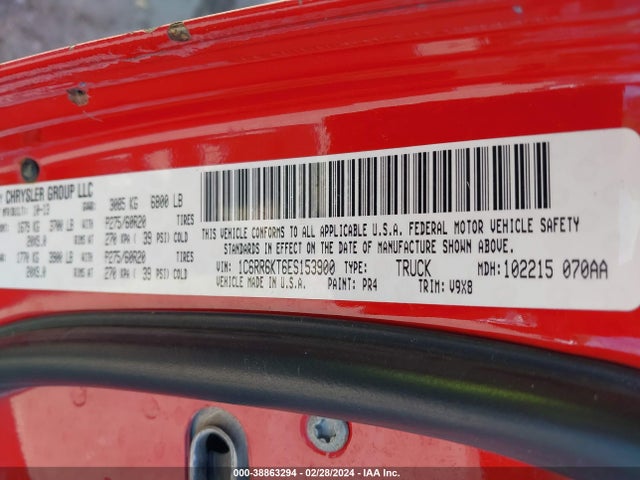 RAM 1500 Express 2014 1C6RR6KT6ES153900 Image 9
