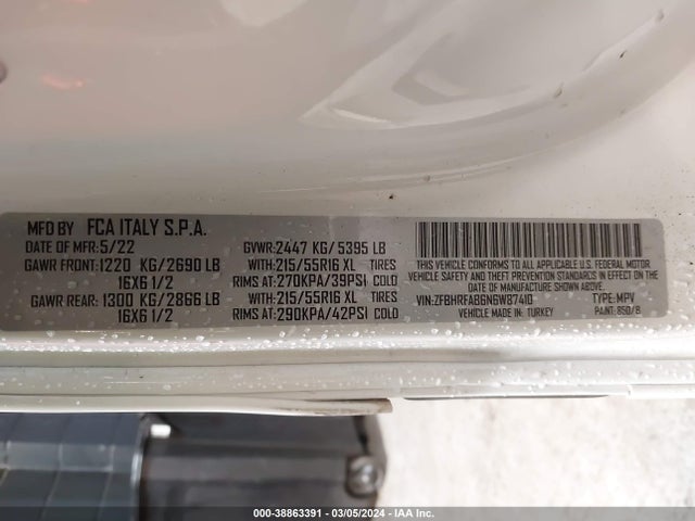 RAM Promaster City Cargo Van 2022 ZFBHRFAB6N6W87410 Image 9