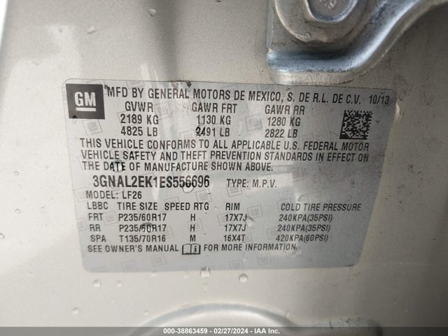 Chevrolet Captiva Sport 2ls 2014 3GNAL2EK1ES556696 Image 9