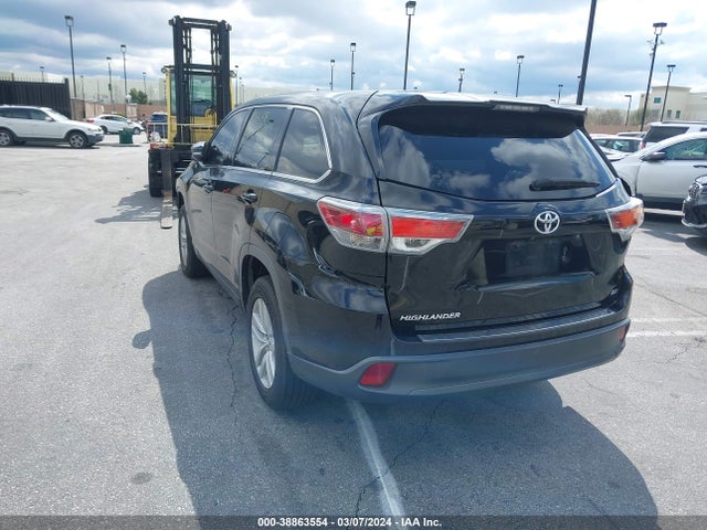 Toyota Highlander Le V6 2015 5TDZKRFH0FS094504 Image 3