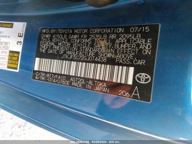 JTKJF5C72GJ014438 Scion TC