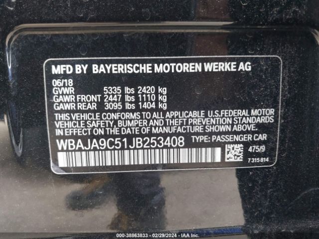 WBAJA9C51JB253408 BMW 530e Iperformance