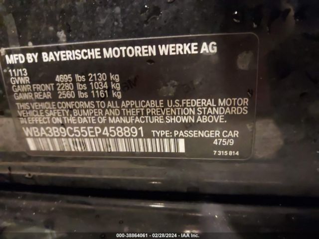 WBA3B9C55EP458891 BMW 335i Xdrive