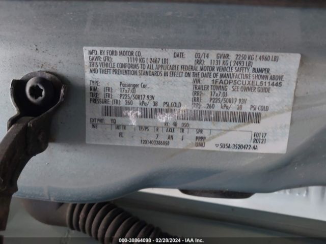 1FADP5CUXEL511445 Ford C-max Energi Sel
