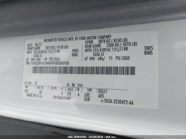 Ford Transit-150 Xlt 2015 1FDZK1CM0FKB20332 Image 9