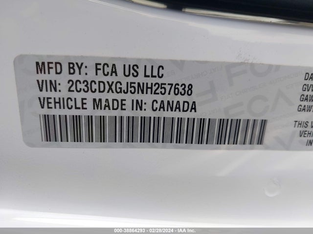 Dodge Charger Scat Pack 2022 2C3CDXGJ5NH257638 Image 9