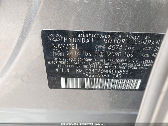 Genesis G70 2.0t Rwd 2022 KMTG34TA0NU095856 Image 9