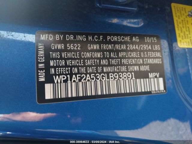 WP1AF2A53GLB93891 Porsche Macan Turbo