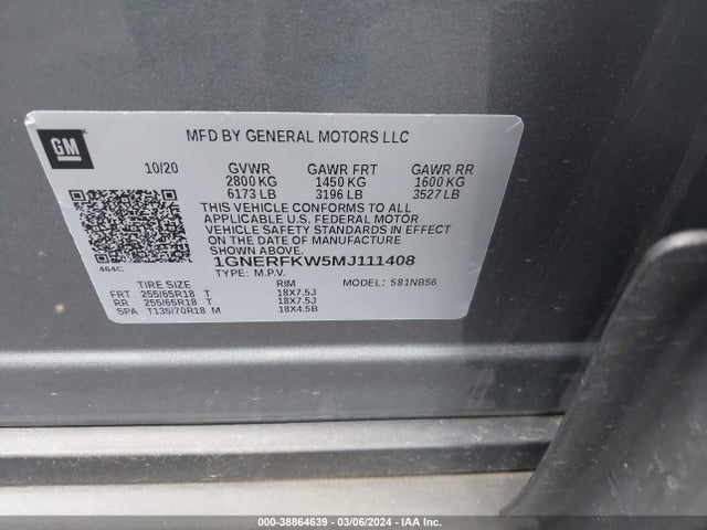 Chevrolet Traverse Fwd Ls 2021 1GNERFKW5MJ111408 Image 9