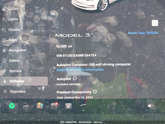 5YJ3E1EA6NF344754 Tesla Model 3 Rear-wheel Drive
