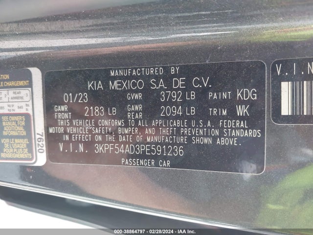 KIA Forte Gt-line 2023 3KPF54AD3PE591236 Image 9