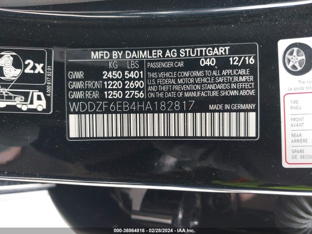 Mercedes-Benz Amg E 43 4matic 2017 WDDZF6EB4HA182817 Image 9