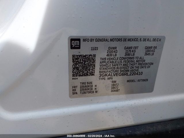 3GKALVEG6RL220410 GMC Terrain Awd Slt