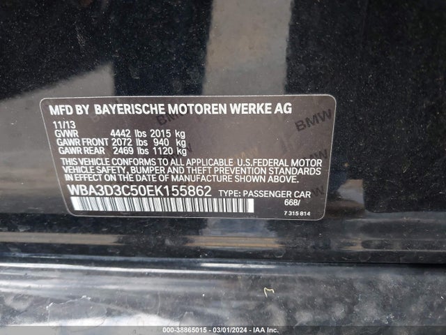 WBA3D3C50EK155862 BMW 328D