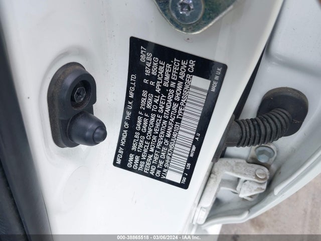 Honda CIVIC EX 2018 SHHFK7H50JU401031 Image 9