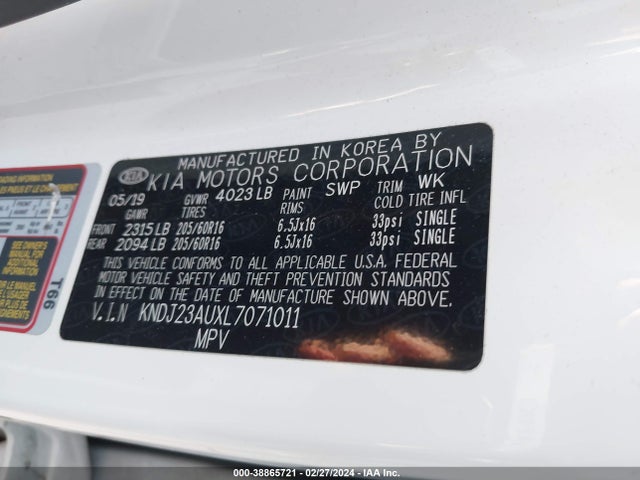 KIA SOUL S 2020 KNDJ23AUXL7071011 Image 9