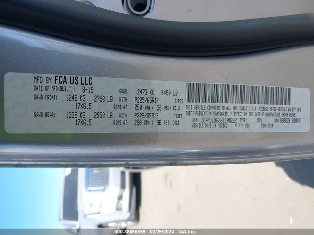 Dodge Journey Sxt 2016 3C4PDCBG3GT108222 Image 9