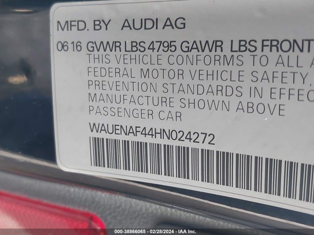 Audi A4 2.0t Premium 2017 WAUENAF44HN024272 Image 9
