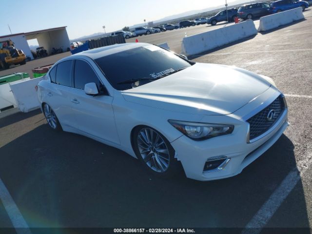 38866157 :رقم المزاد ، JN1EV7APXJM364516 vin ، 2018 Infiniti Q50 3.0t Luxe مزاد بيع