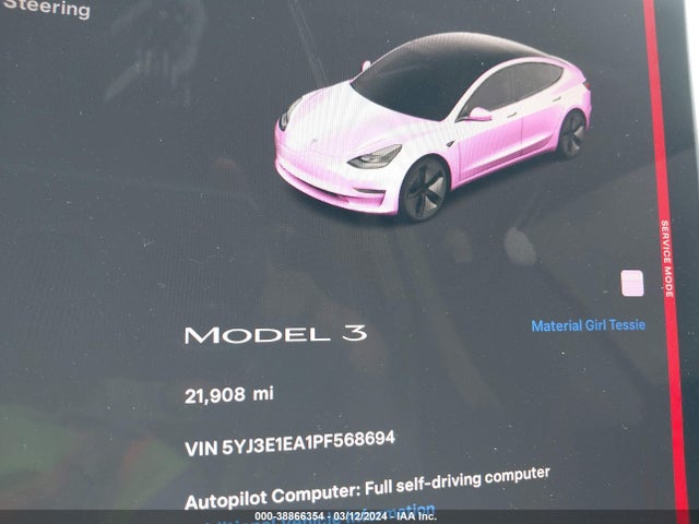 Tesla Model 3 Rear-wheel Drive 2023 5YJ3E1EA1PF568694 Image 7